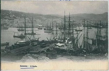 35694 vintage postcard GENOA CITY - THE PORT 1910