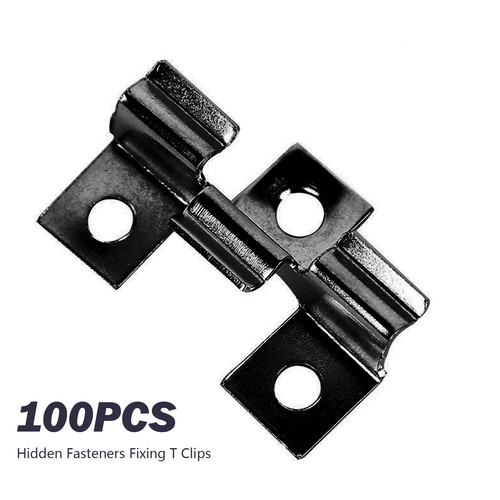 100Pcs Composite Hidden Decking Fasteners Fixing Board Clip Stainless 7/8/9/10mm - Picture 2 of 13