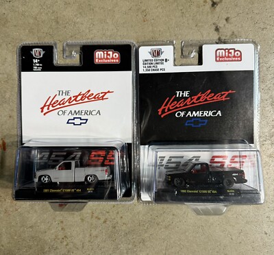 M2 1991 & 92 Chevy  C1500 SS 454 Pickup Truck Silver and Black 1/64