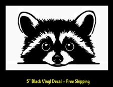 Peeking Raccoon 5" Vinyl Decal Car Truck Window Laptop Tablet Tumbler