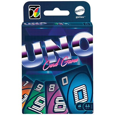 Mattel Games UNO Iconic 1980s Card Game GXV45 #2 Of 5 In Series Special Edition