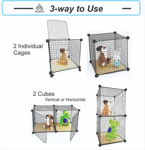 Wire Panel Assembly for Pet Cat Bird Dog Cage, Top or Side Lock Door & Caster - Picture 19 of 19