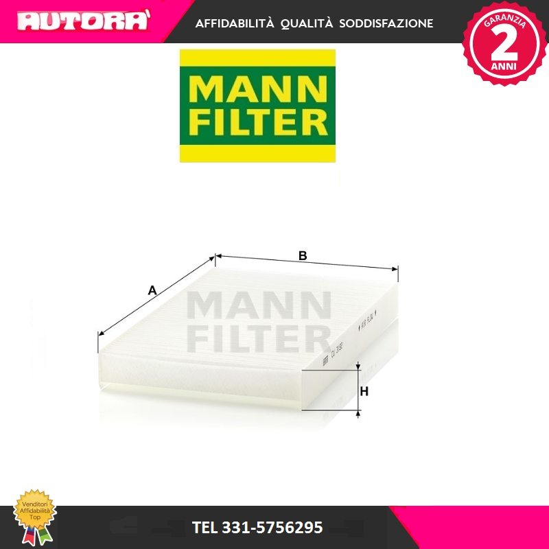 CU3192 Filtro, Aria abitacolo (MARCA MANN FILTER)..