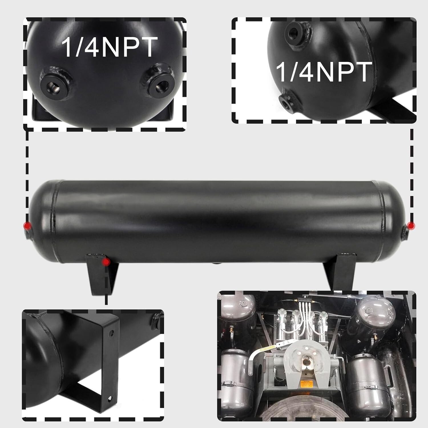 5 Gallon Air Tank for Air Ride Suspension/Bags/Truck Horn Compressed 200PSI