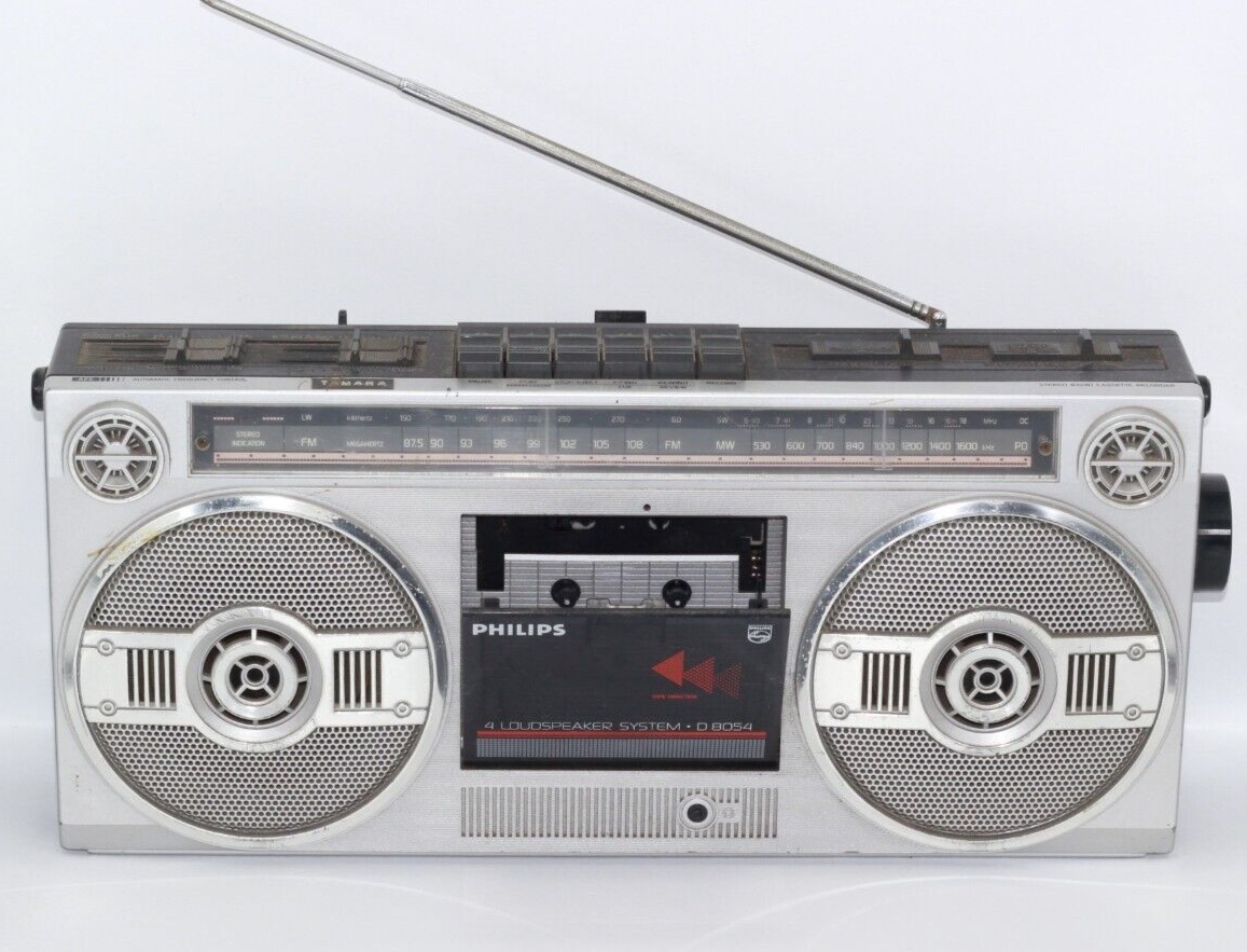 Philips D8054/00 vintage radio stereo cassette recorder boombox