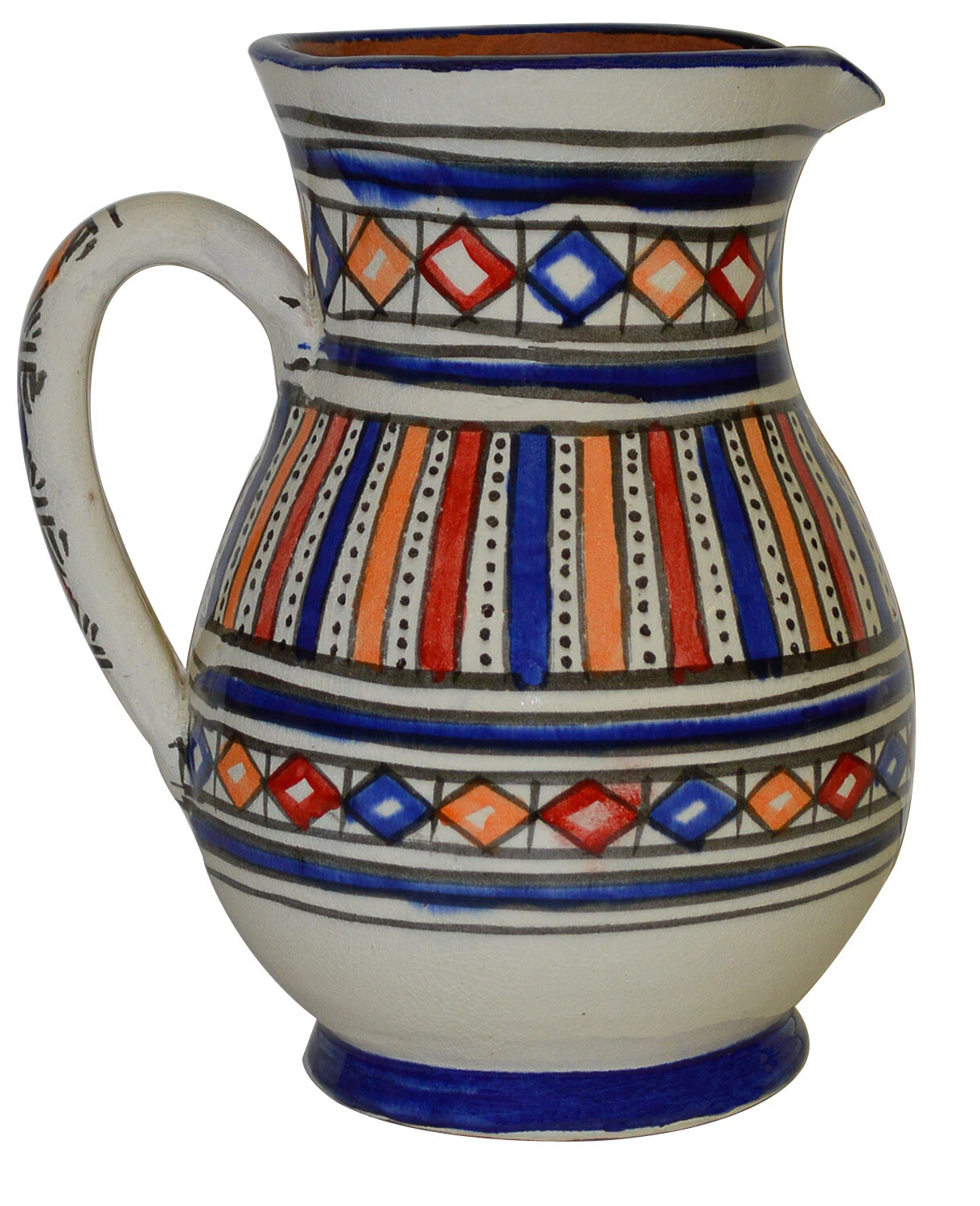 Sangria Pitcher Moroccan Ceramic Beverage Dispenser Jar Water Juice Cooler New
