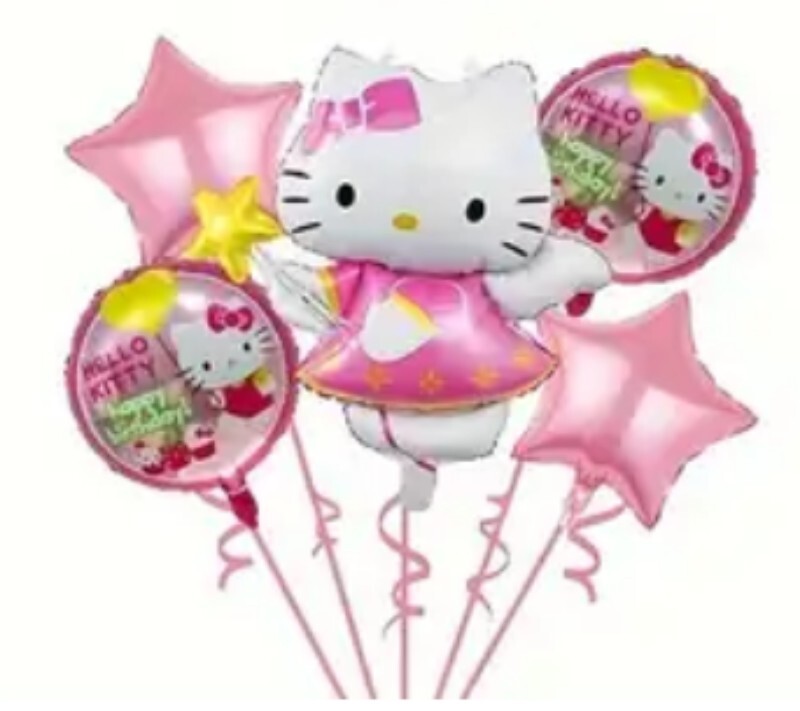 HELLO KITTY BALLOONS KIDS BIRTHDAY PARTY DECOR 