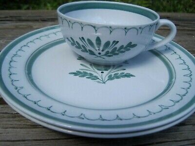 Arabia "Green Thistle" Made In Finland Tea Cup Coffee Cup Lot of 2