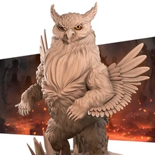 Owlbear by Bite the Bullet | D&D | DnD | Miniature | Print on Demand