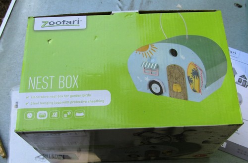 Zoofari Caravan Bird House Surf Beach Colourful Cute Hanging Tit Nesting Box - Picture 7 of 9