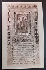 vtg postcard art Benini Ripr Caroli ORVIETO Italy unposted G. Modiano