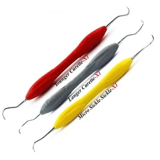 Silicone Handle Dental Periodontal Curettes Sickle Scaler Tartar Remover Plaque