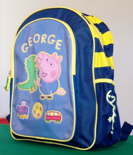 Zainetto asilo Peppa Pig - GEORGE Bambino zaino scuola asilo con bretelle |  eBay