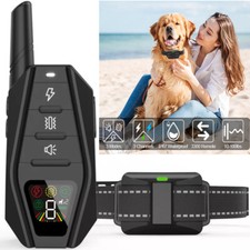 3300 FT Remote Pet Shock Training Bark Collar Rechargeable LCD Dog Trainer