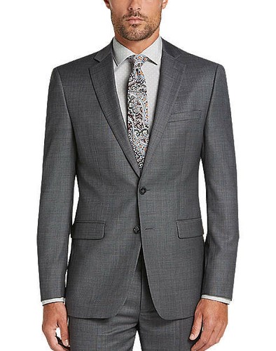 Calvin Klein Gris Piel De Tiburón Slim Fit Traje Chaqueta 42 regular Nuevo  Con Etiquetas $399 | eBay