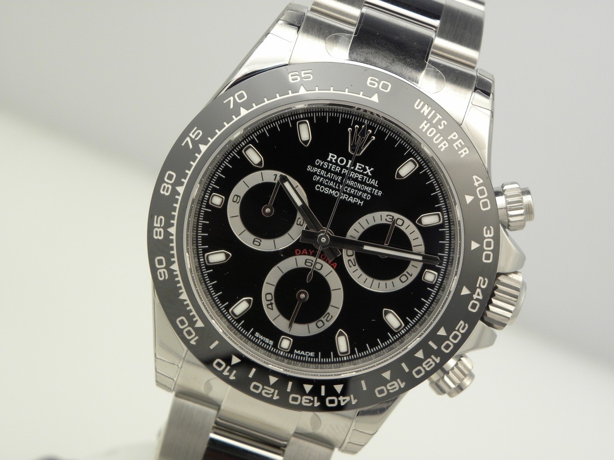 Rolex Daytona 116500 LN Stainless Steel Ceramic Bezel Black Dial