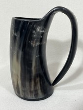 Viking Drinking Horn Beer Mug Norse Thor Horn Tankard Bar Ware 6"
