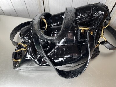 Yves Saint Laurent Croco-Embossed Muse Tote Leather Shoulder Bag