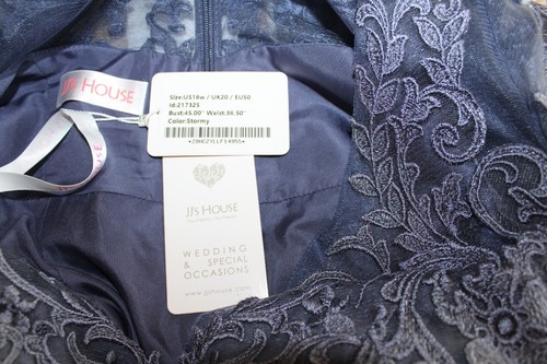 J.J.House Mother of Bride/Groom Stormy/Blue-Gray Gown - Size 18W NWT - Picture 7 of 7