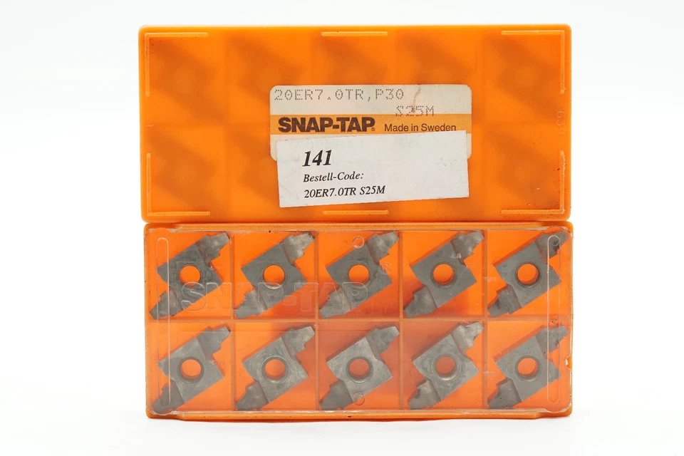 10x Seco SNAP-TAP 20ER7.0TR P30 S25M Wendeschneidplatten zum Gewindedrehen