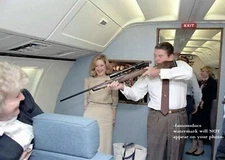 President Ronald Reagan Rifle PHOTO Air Force One Portrait Picture