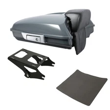Razor Trunk Backrest Mount Rack Fit For Harley Road Glide 2014-2025 Gunship Gray