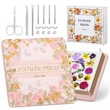 Flower Press Kit   11"x11" Large Wooden Plant Press for DIY Pressed Flowers ...