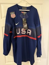 Nike Team USA Olympics Blue Hockey Jersey, Size XL 2022
