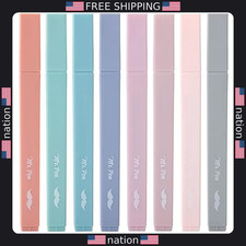 Mr. Pen 8-Pc Aesthetic Highlighter Set - Earthy Assorted Pastel Colors, No Bleed