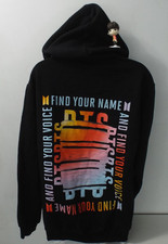 BTS "Find Your Name  Your Voice" Sunrise Gradient Black Hoodie  Suga Fig S 