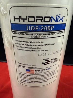Hydronix UDF-20BP 20'' Big Blue GAC Carbon Water Filter Cartridge 4.5'' *NEW*