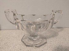 Davidson Chippendale glass trophy bowl with handles, krystol 1930