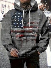 3D American Flag Graphic 3D All Over Print Hoodie - Adults  Youth