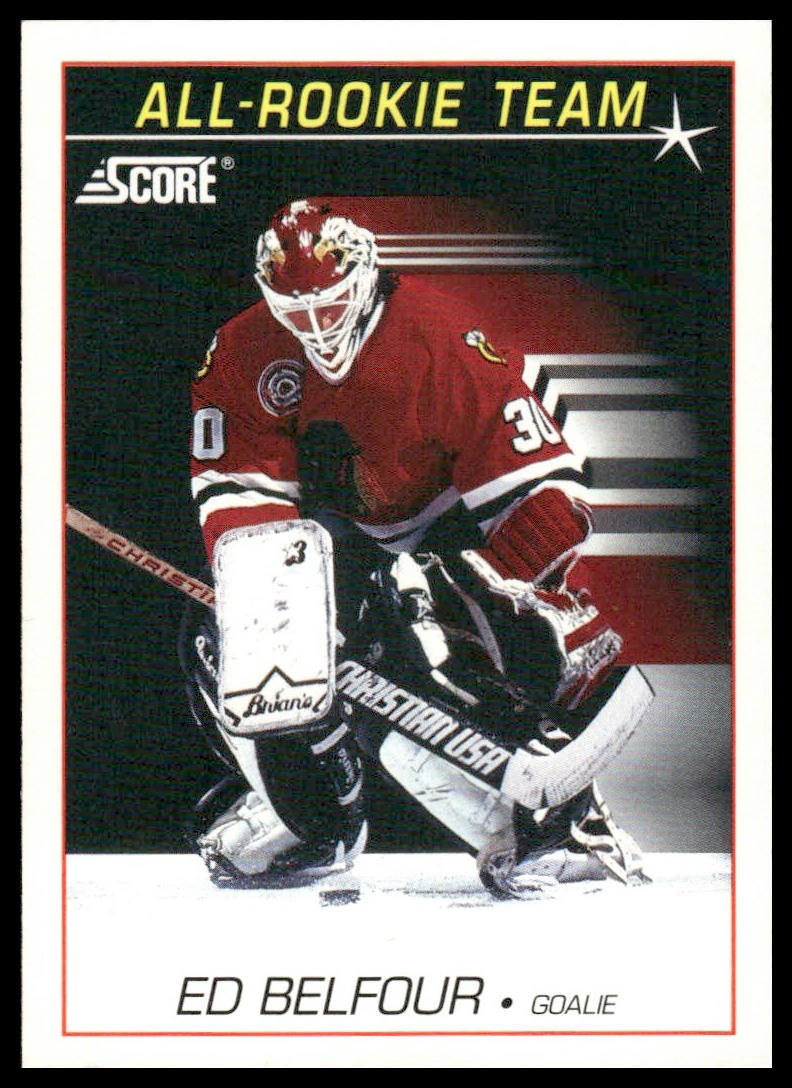 1991-92 Score American #348 Ed Belfour Chicago Blackhawks