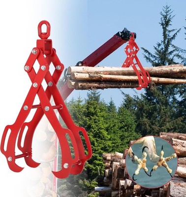 Heavy Duty Log Lifting Tongs: 28/36 inch 4 Claw Log Grapple for Logging Tong US
