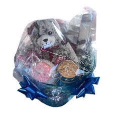 handmade christmas baskets Shea Sugar Scrub, Bath Salt, Plush Teddy, Best Gifts