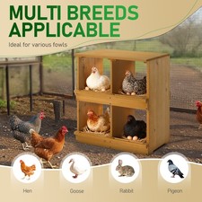 3-8 Hole Chicken Nesting Box Wooden Chicken Egg Laying Box for Coop Outdoor