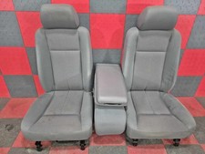 2005-07 Dodge Dakota Quad Cab 40-20-40 Front Seat Set Gray-p9d5 Cloth Sharp