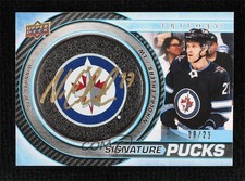 2022 Upper Deck Trilogy Signature Pucks Team Logo 9/23 Nikolaj Ehlers Auto 1aj2