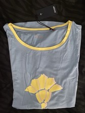 Joop! Damen Top S Blau/Gelb ärmellos runder ...