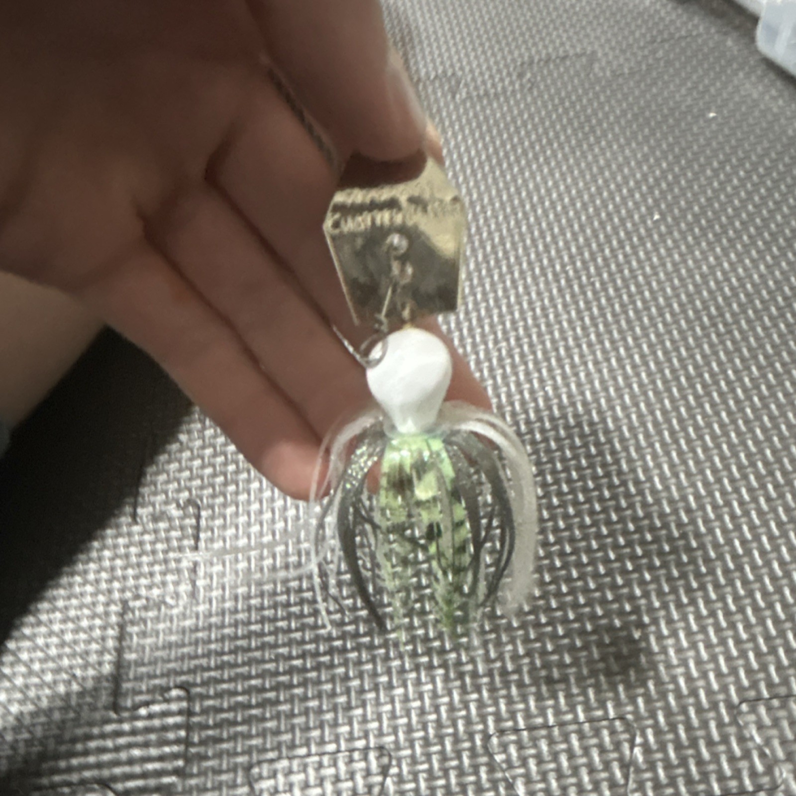 Z-Man Chatterbait Bladed Jig Fishing Lure Fish Shape Green Black White Skirt - Image 2