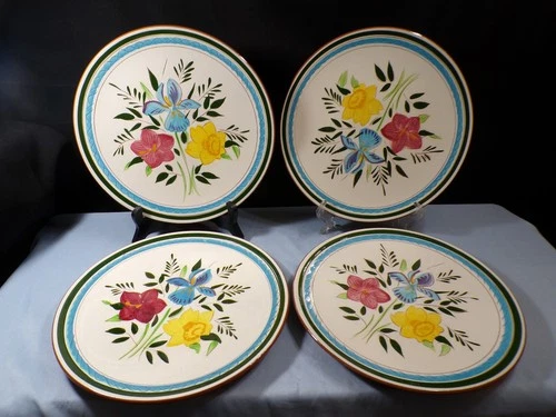 Set of 4 Stangl Pottery Country Garden Dinner Plates