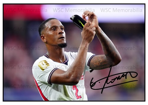 10967. Ezri Konsa Signed Pictures (A4 Prints) Aston Villa England Brentford etc.