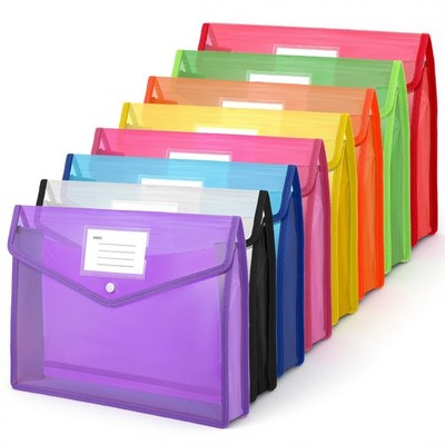 8 Pack Plastic Expanding File Folders, Plastic File Folders, Transparent Enve...