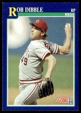 1991 Score Rob Dibble Cincinnati Reds #17