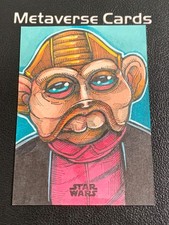 2025 Topps Star Wars Sketch Card Babu Frik 1/1 Hand Drawn Artist Auto