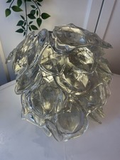 Lampadario a sospensione vintage in vetro di Murano anni 70 petali metà secolo moderno
