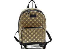 GUCCI Supreme Bee Backpack Beige Tan Black