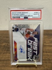 2019 PANINI MOSAIC AUTO FAST BREAK STEPHEN CURRY PSA 10 🔥🔥