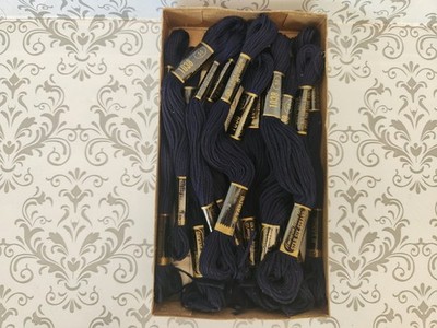 Lot 10 Skein American Thread Star Six Strand Floss #1038 Navy 8 yards NOS